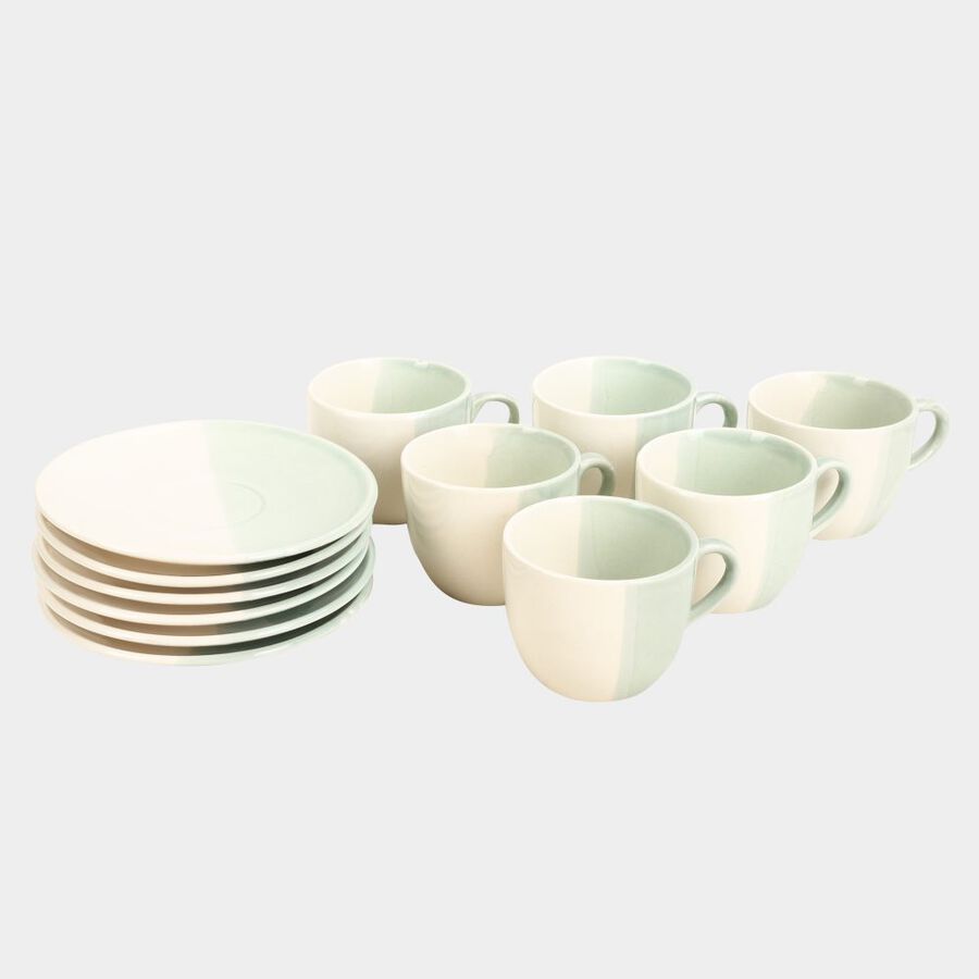 12 Pcs. Stoneware Cup and Saucer Set, , large image number null