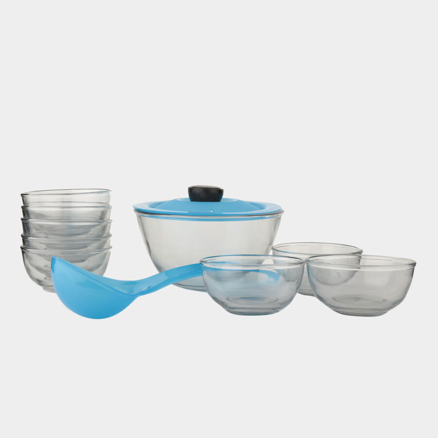 Glass Dessert Set With Lid - Set of 11, , large image number null