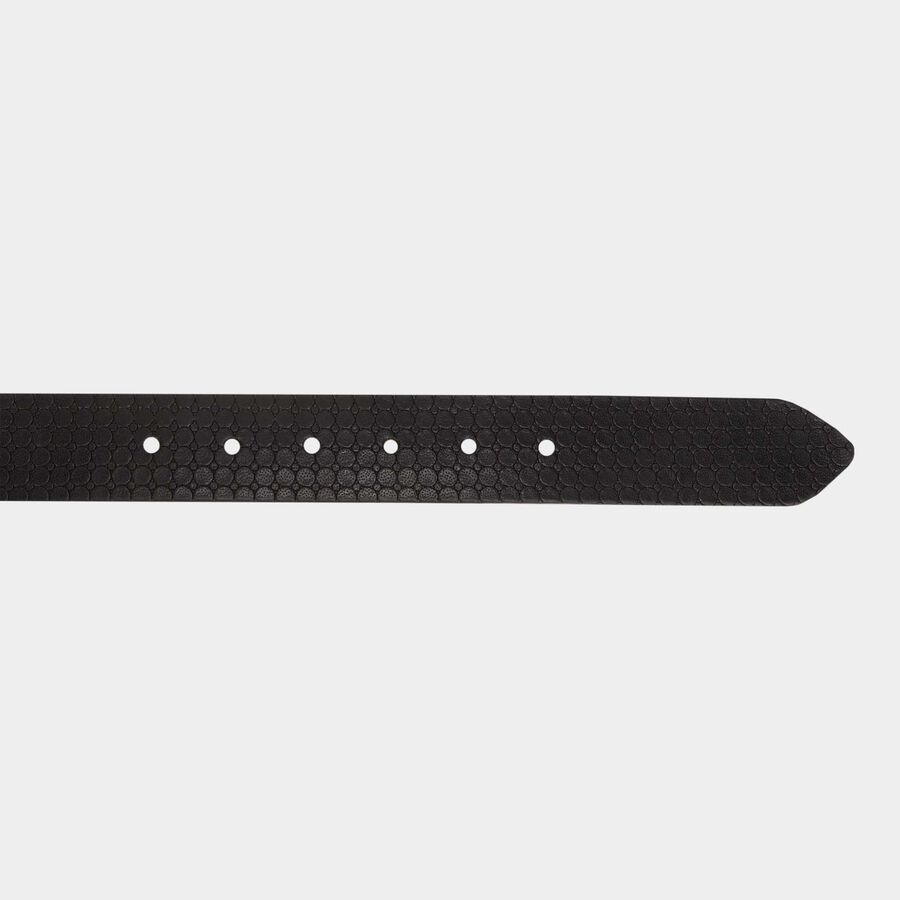 Men's Black Leather Casual Belt, , large image number null