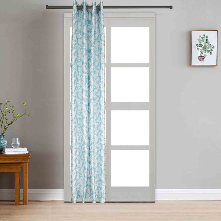 9ft. Dark Blue Microfiber Long Door Curtain, , large image number null