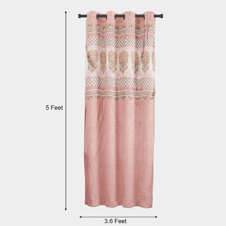 5ft. Bedroom Soft Dusty Rose Pink Jacquard Eyelet Curtains, , large image number null