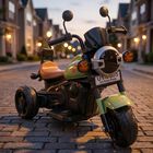 Kid's Battery Operated Ride-On Motorcycle, , small