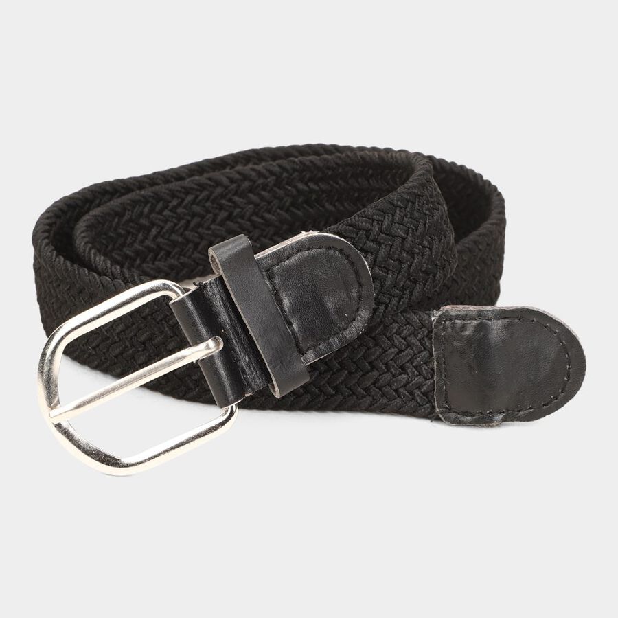 Women's Black Nylon And Polyester Belt, , large image number null