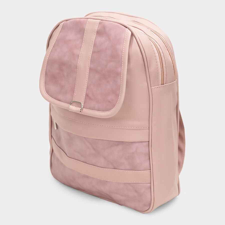 Brink Women's Pink Polyurethane Backpack | Vishal Mega Mart India