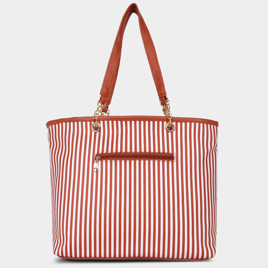 Women's Tan Polyurethane Tote Bag, , large image number null