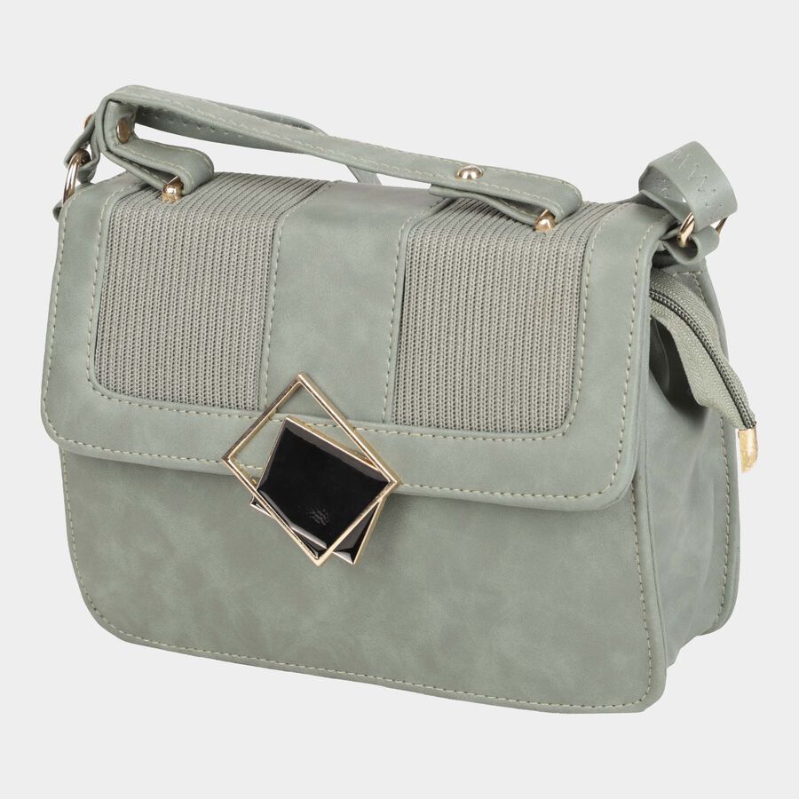 Women's Polyurethane Envelope/Zipper Sling Bag, , large image number null