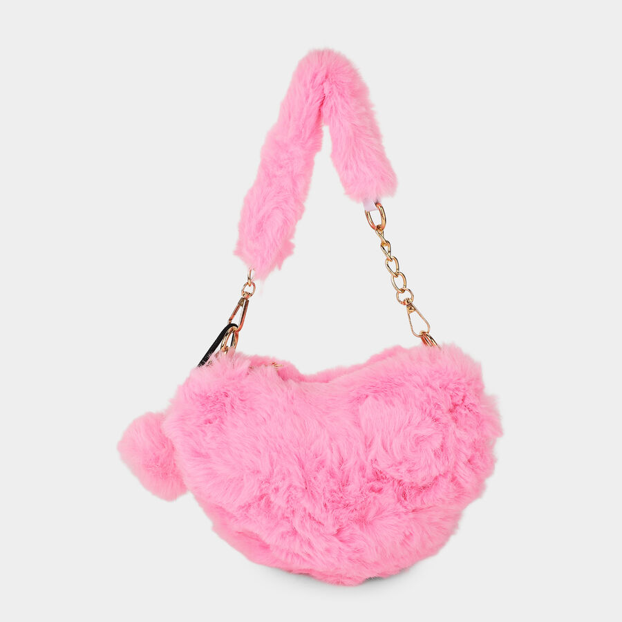 Kid's Pink Nylon/Polyester Hand Bag, , large