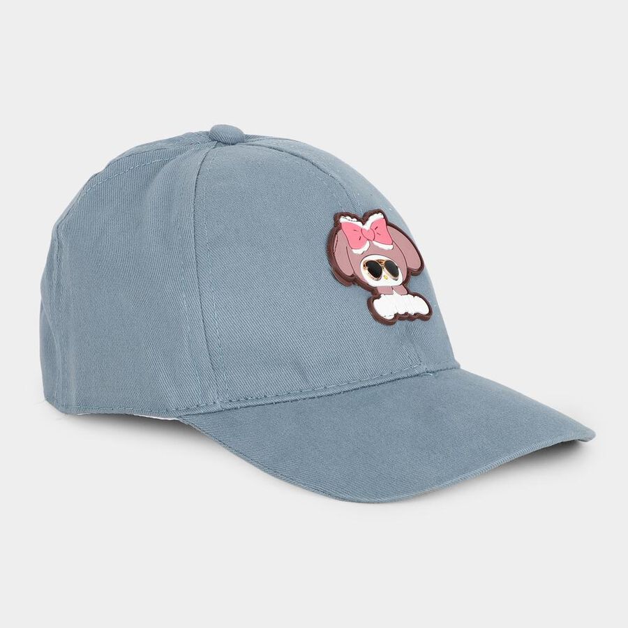 Kid's Light Grey Fabric Cap , , large