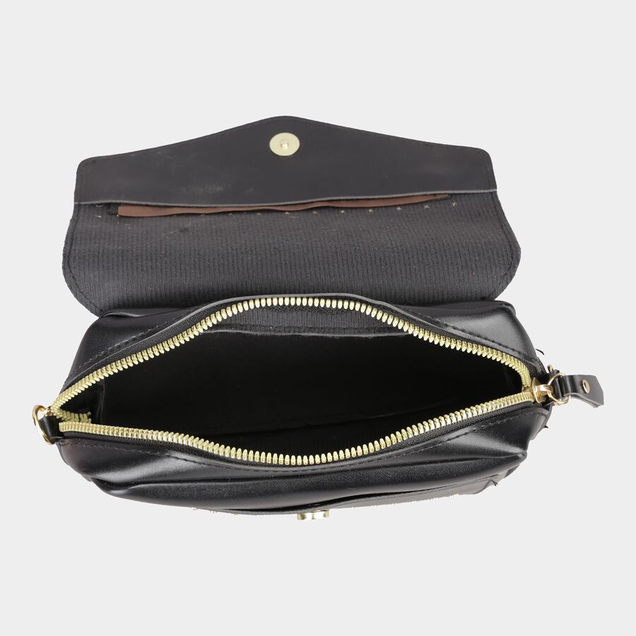 Women's Polyurethane Envelope/Zipper Sling Bag, , large image number null