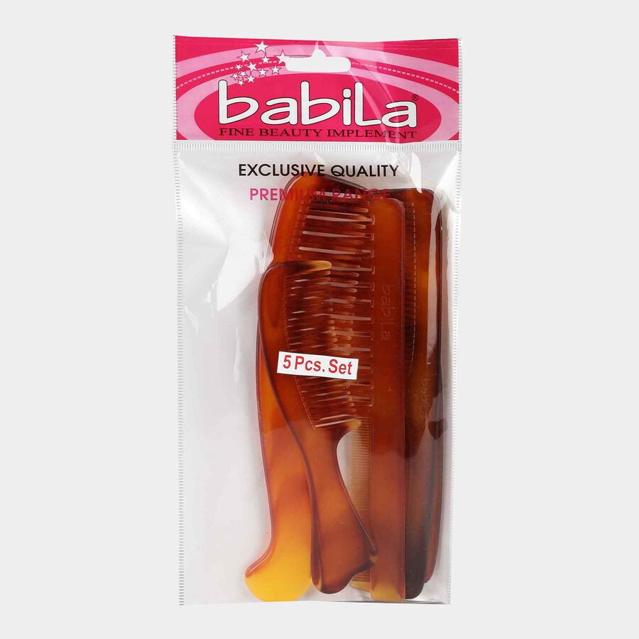 Plastic Hair Comb, Set of 5, , large image number null