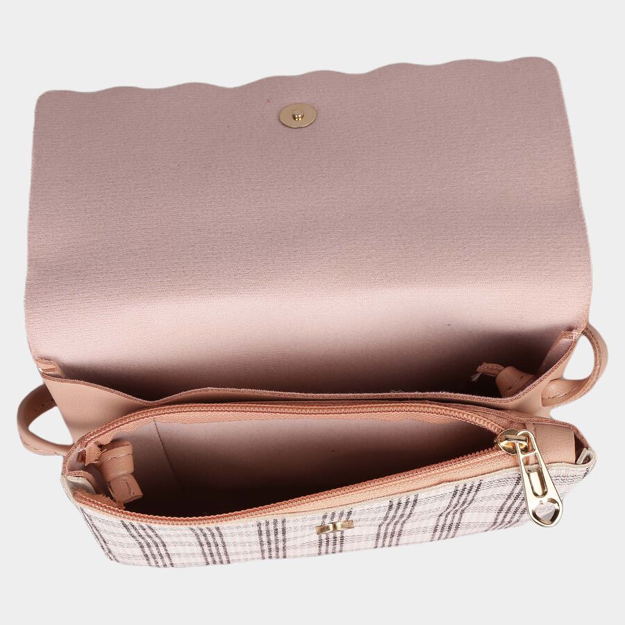 Women's Polyurethane Envelope/Zipper Sling Bag, , large image number null