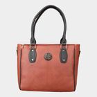 Women's Tan Polyurethane Tote Bag, , small image number null