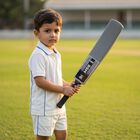 Kid's Dark Grey Cricket Bat, , small