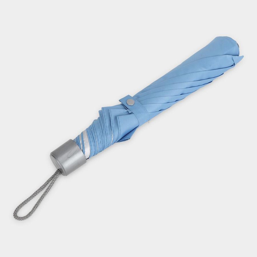 Women's Blue Polyester Umbrella, , large