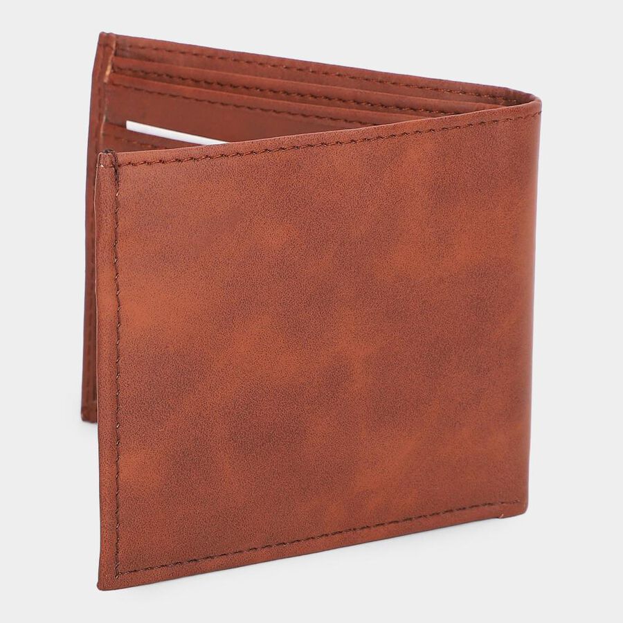 Men's Brown PU Wallet, , large