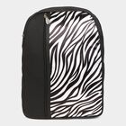 Women's Black Polyurethane Backpack, , small image number null