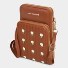 Women's 3 Compartment Polyurethane Sling Bag, , small image number null