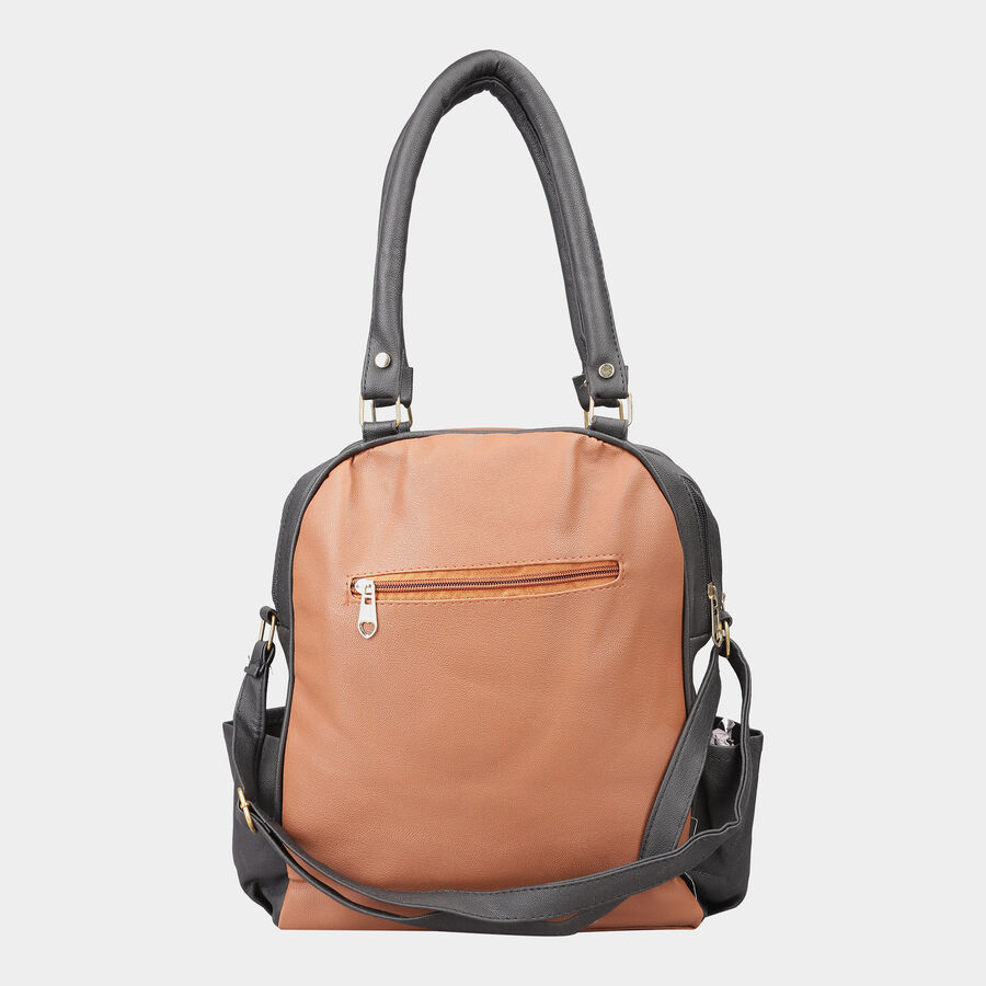 Women's Polyurethane Bucket Bag, Medium Size, , large image number null