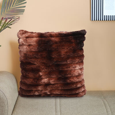 Brown Textured Decorative Cushion
