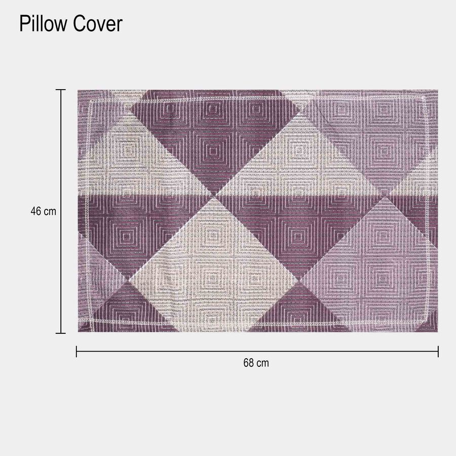 135 GSM Light Grey Microfiber Double Bedsheet With Pillow Cover, , large image number null