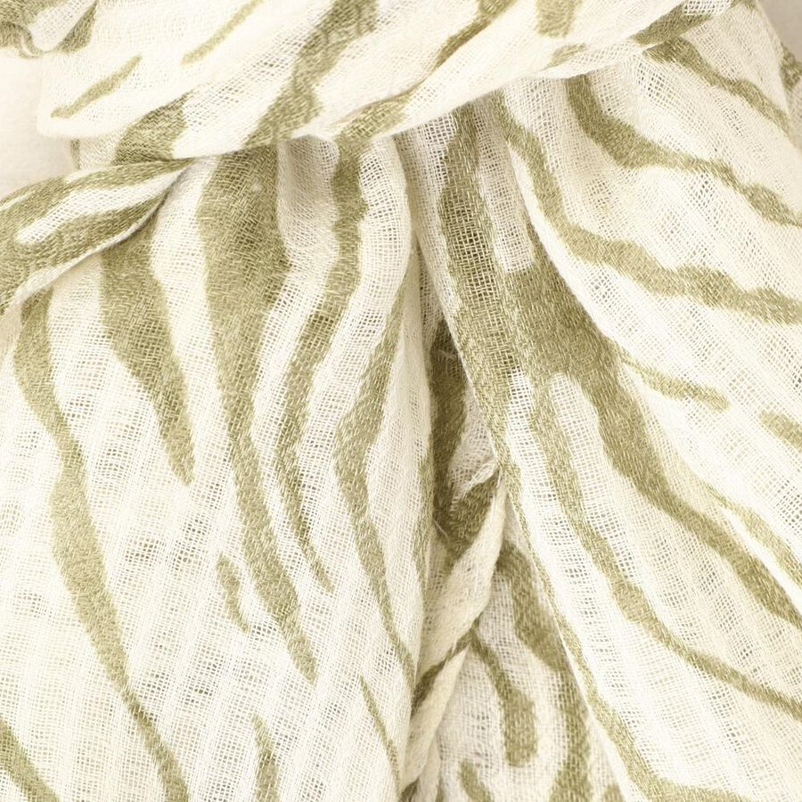 Women's White Viscose Scarf, , large image number null