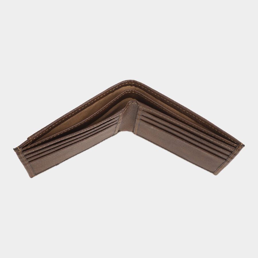 Men's Brown Polyurethane Wallet, , large
