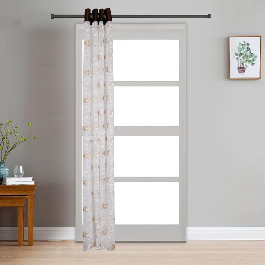 7ft. Beige Microfiber Door Curtain, , large image number null