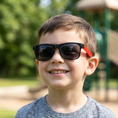Kid's Black Plastic Sunglasses