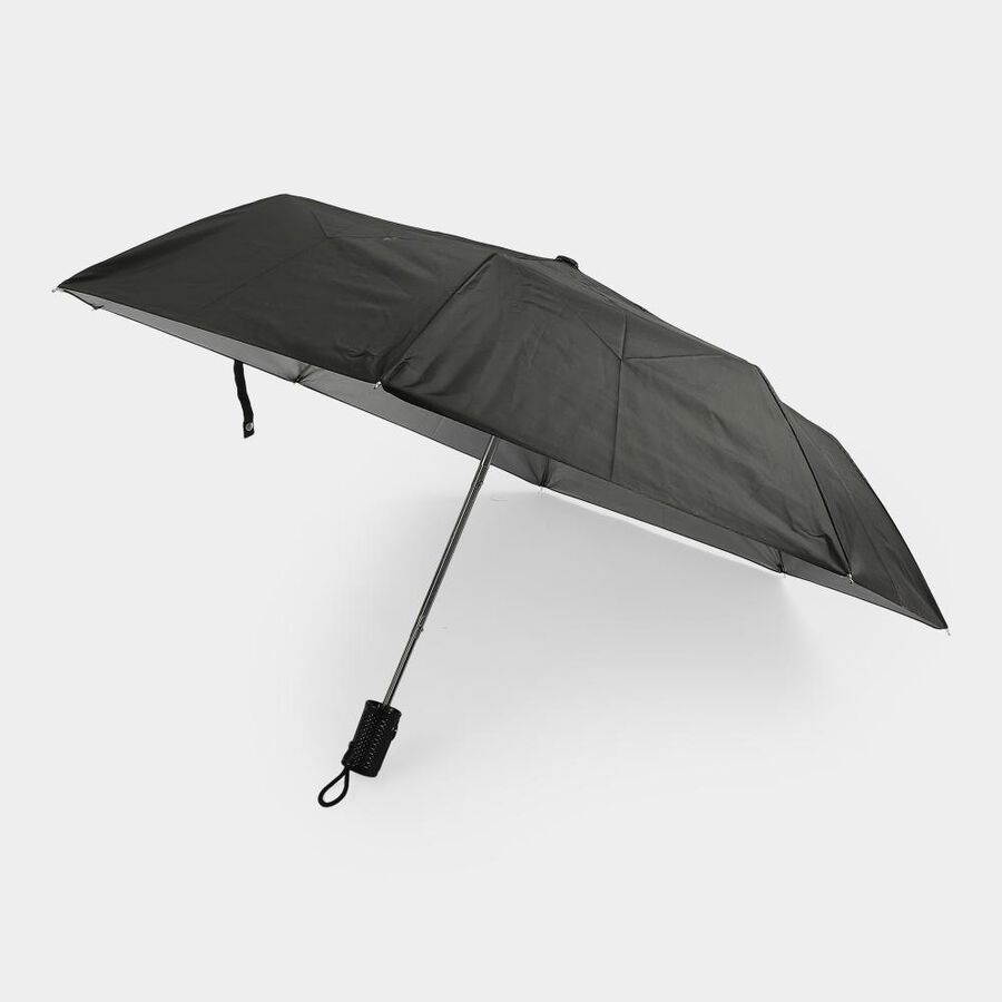 Men's Black Polyester Umbrella, , large