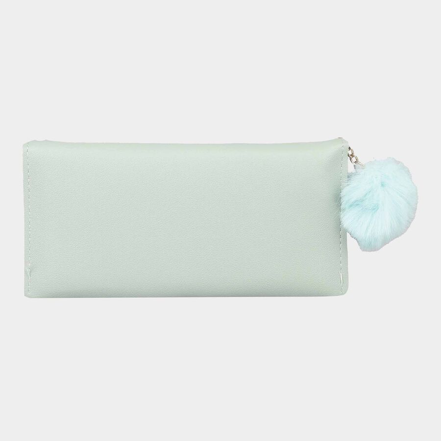 Women's Light Green Polyurethane Clutch Bag, , large image number null