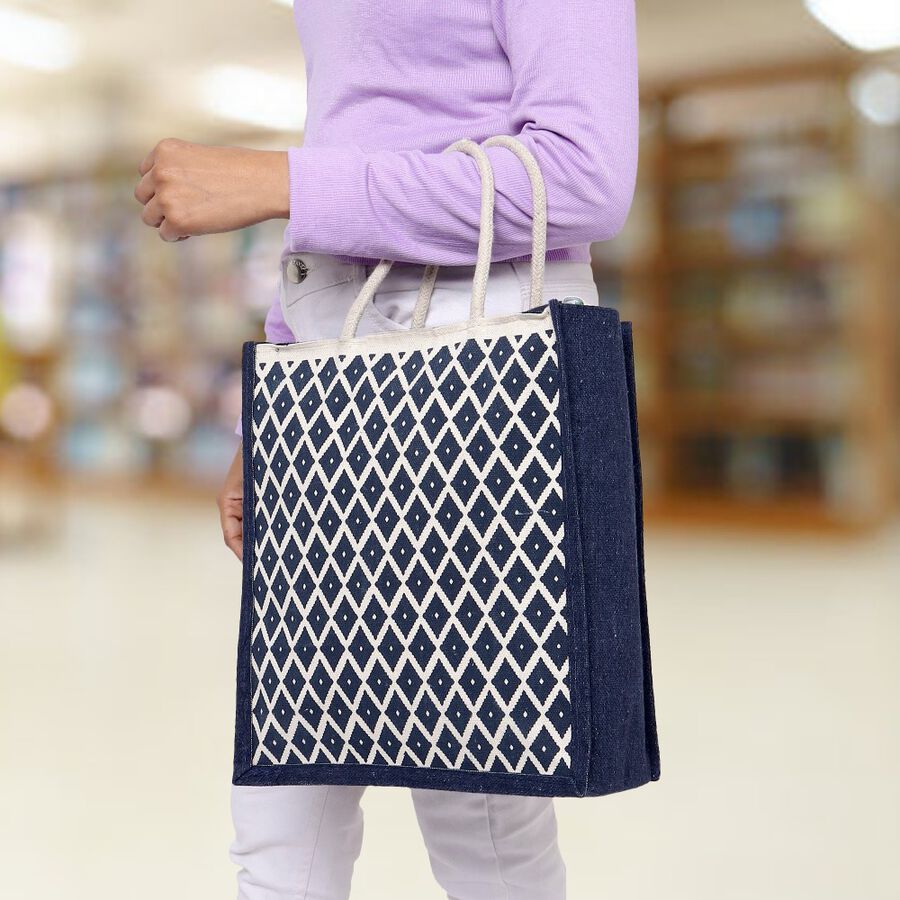Dark Blue Canvas Lunch Bag, , large image number null