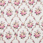 White Floral Printed Single Bedsheet, , small image number null