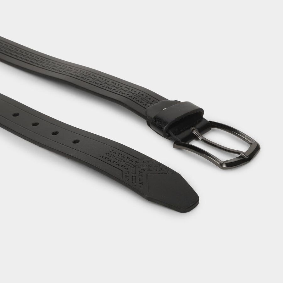 Men's Black Pu Formal Belt, , large image number null