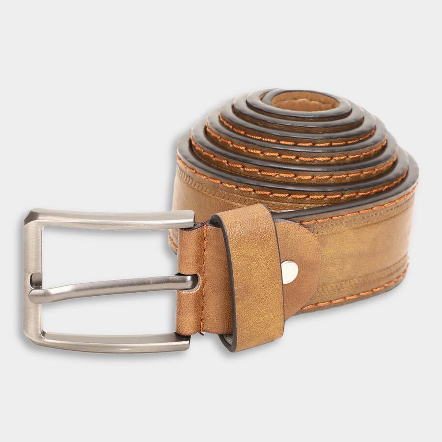 Men's Brown Polyurethane Casual Belt, , large image number null