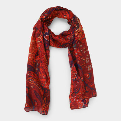 Red Printed Scarf