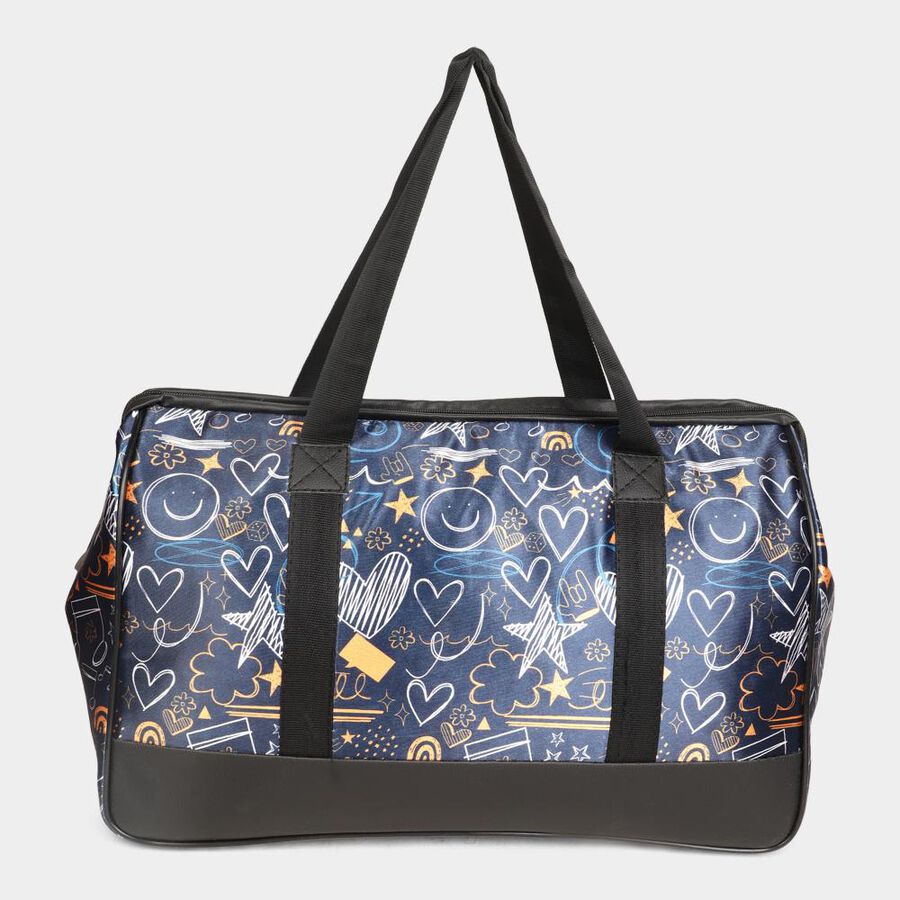 Colour Block Fabric-Nylon Duffle Bag, , large image number null