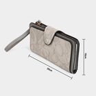 Women's Grey Polyurethane Long Wallet, , small image number null
