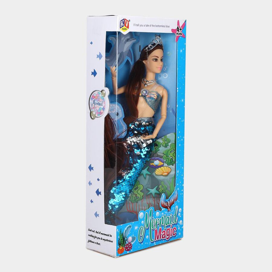 Kid's Magical Mermaid Princess Doll Toy Set, , large
