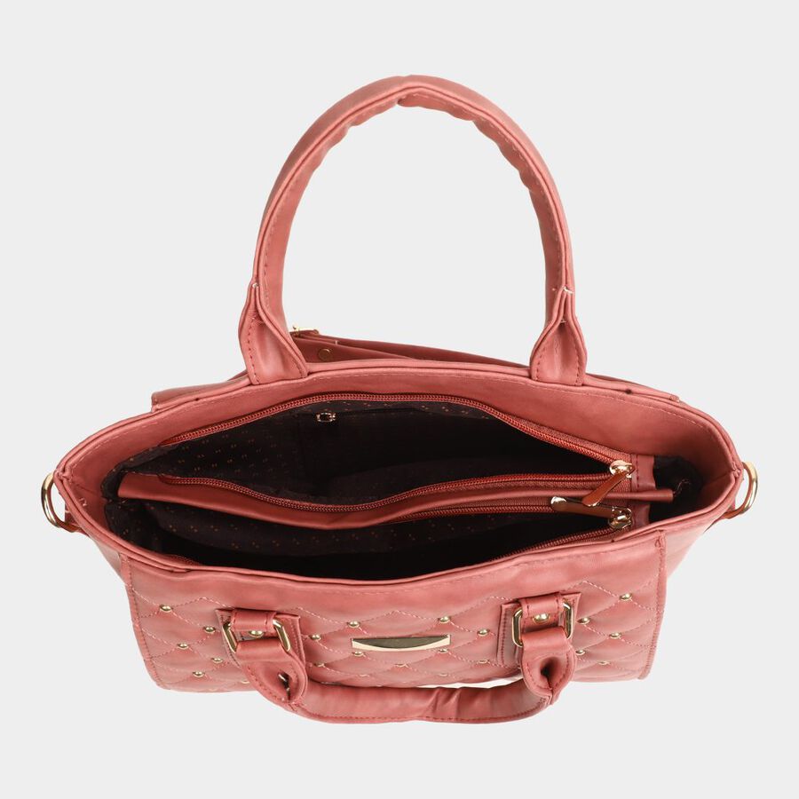 Women's Peach Polyurethane Hand Bag, , large image number null