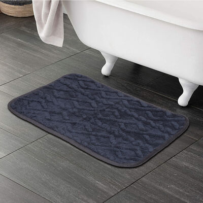 Blue Polyester Door Mat