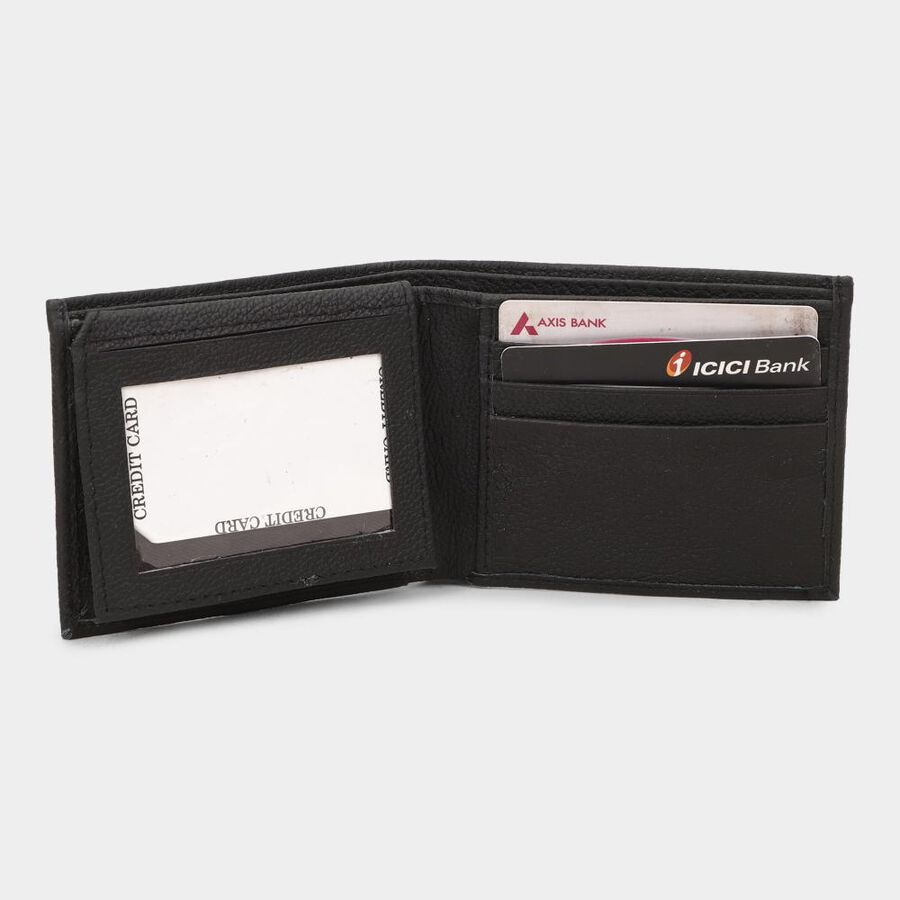 Men's BlackLeather Wallet, , large