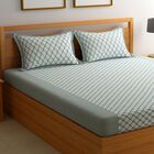 Stripes Double Bedsheet with 2 Pillow Covers, , small image number null