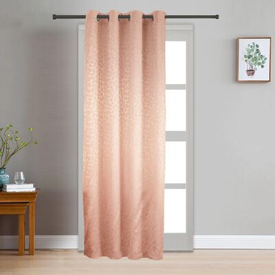 7ft. Bedroom Soft Dusty Pink Blackout Eyelet Curtains