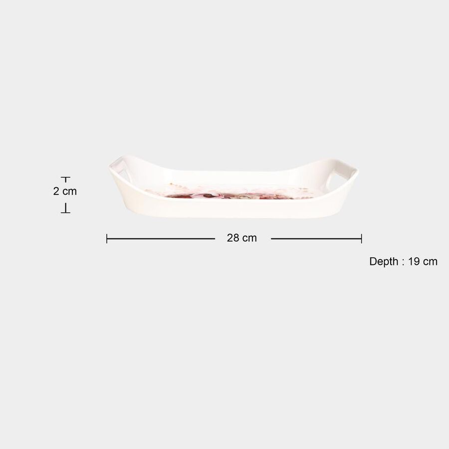 मेलामाइन सर्विंग ट्रे, 28 सेमी लंबाई, , large image number null