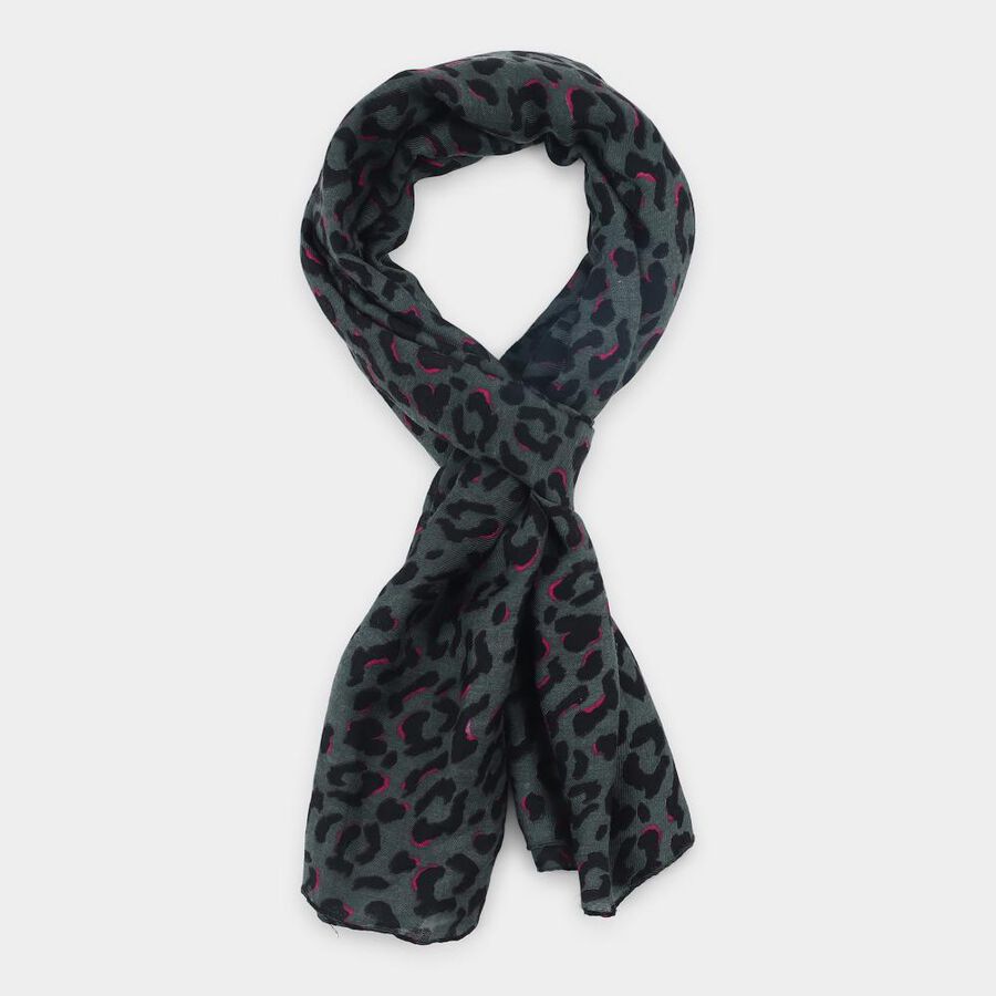 Women's Green Fabric Scarf , , large