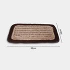 Maroon Stripe Microfiber Bath Mat, , small image number null