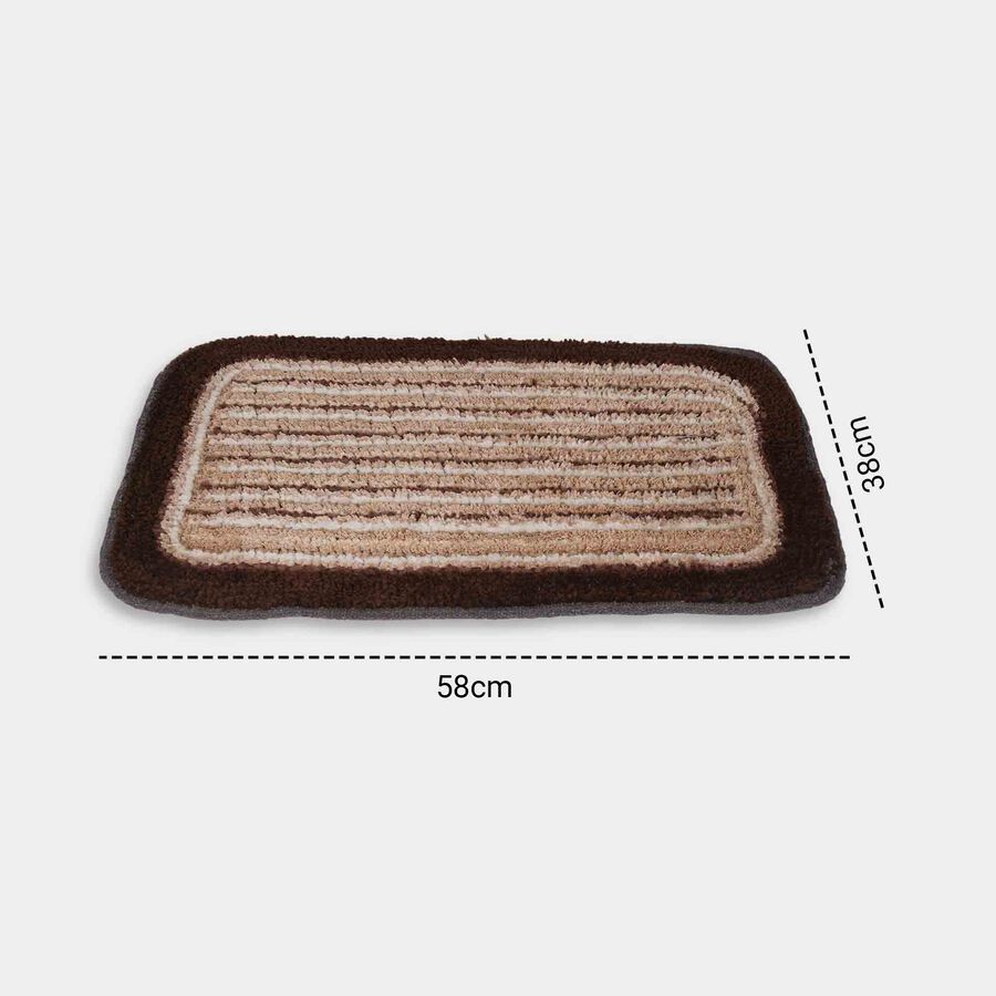 Maroon Stripe Microfiber Bath Mat, , large image number null