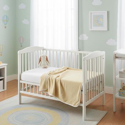 Classic White Cotton Baby Blanket