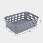 Grey Plastic Basket, Set of 3, , small