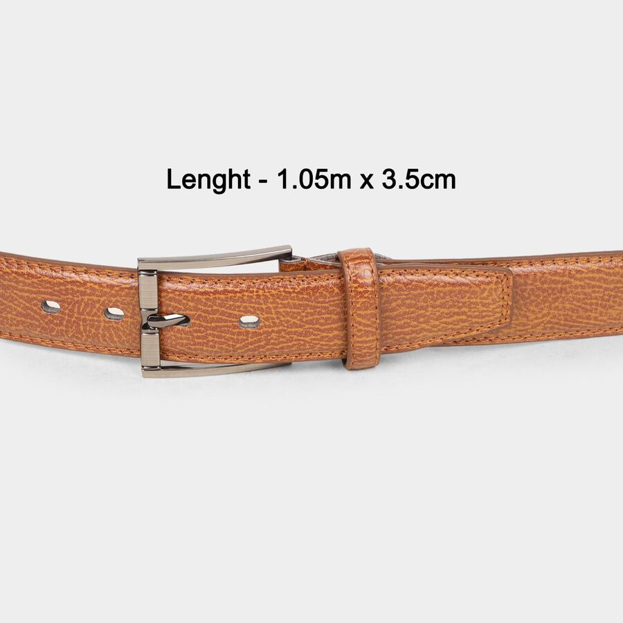 Men's Tan Polyurethane Casual Belt, , large image number null
